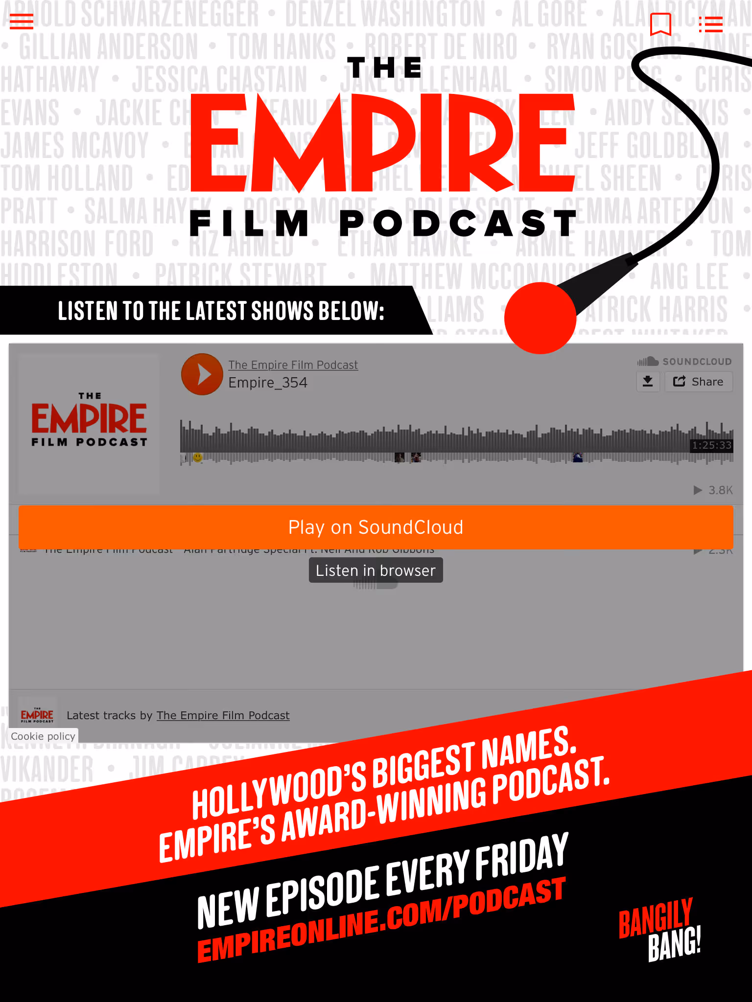 The Empire Magazine is a great example for an interactive magazine