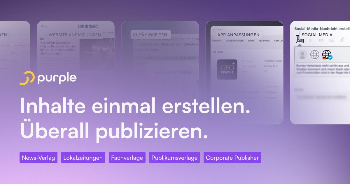 Purple Editorial | AI-native headless CMS