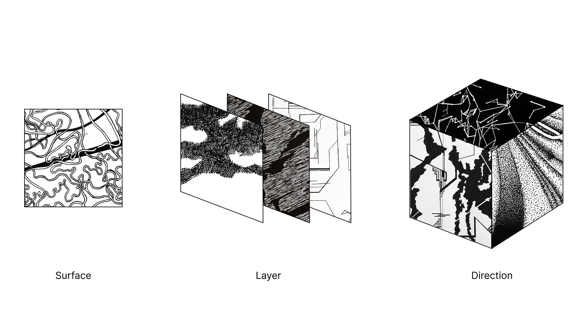 Diagram of the parallax and reeded-glass effect used in the L05 shelf