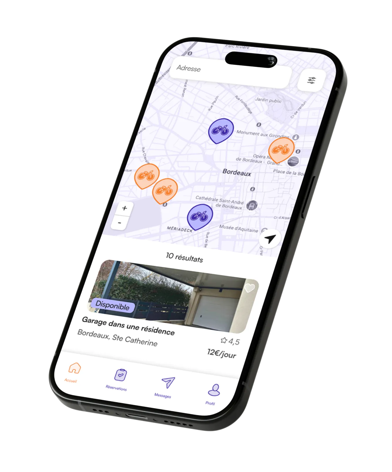 Écran de téléphone avec app