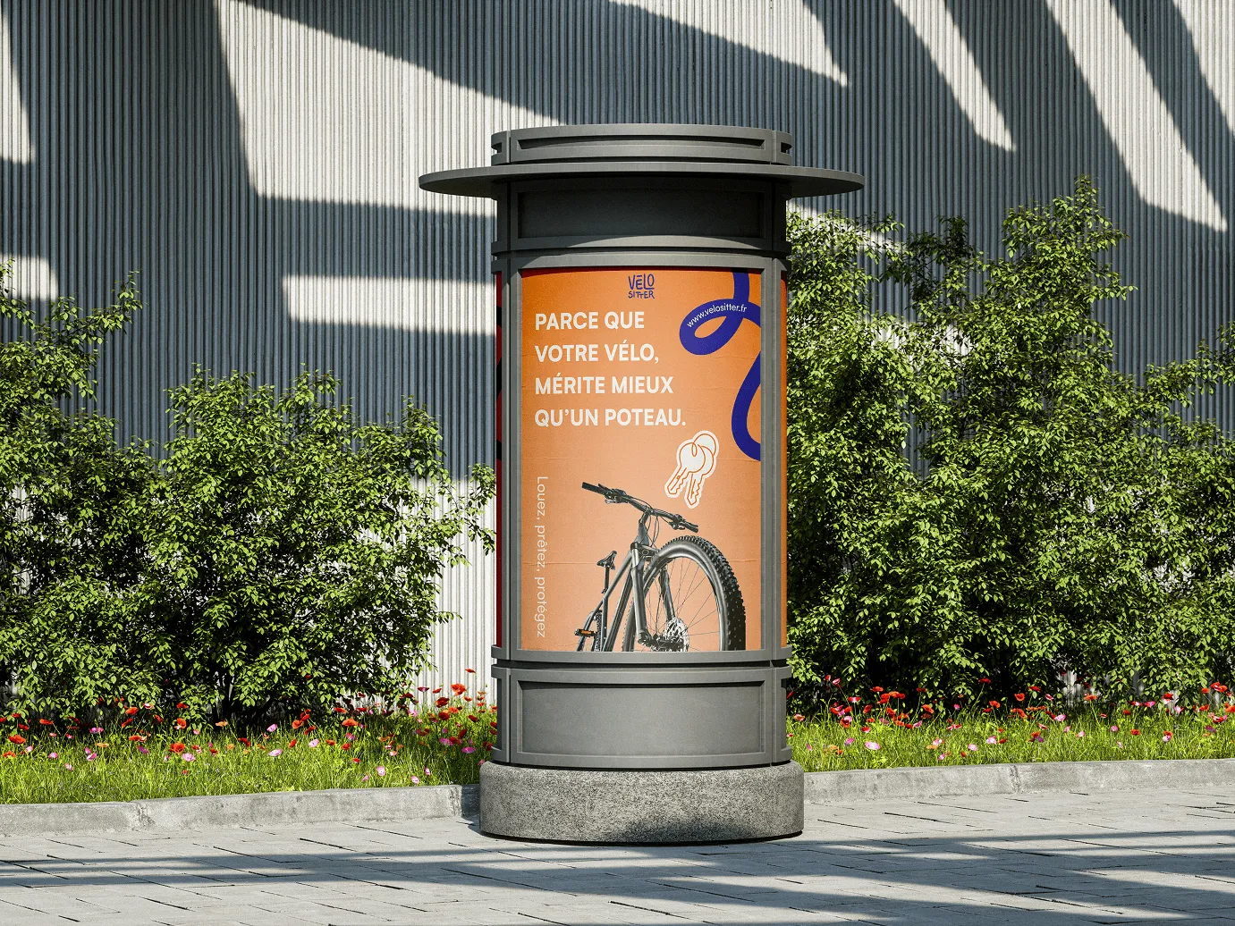 Panneau d'affichage Vélositter
