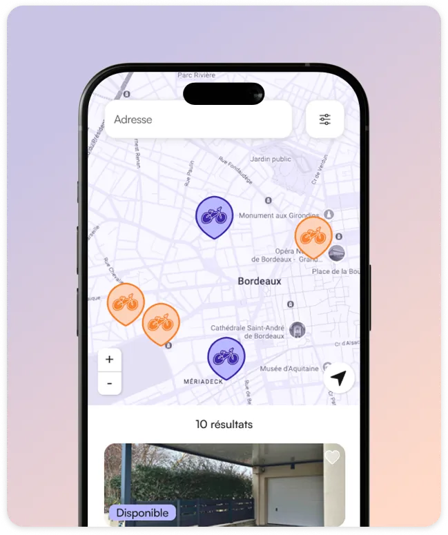 Écran de téléphone avec interface accueil