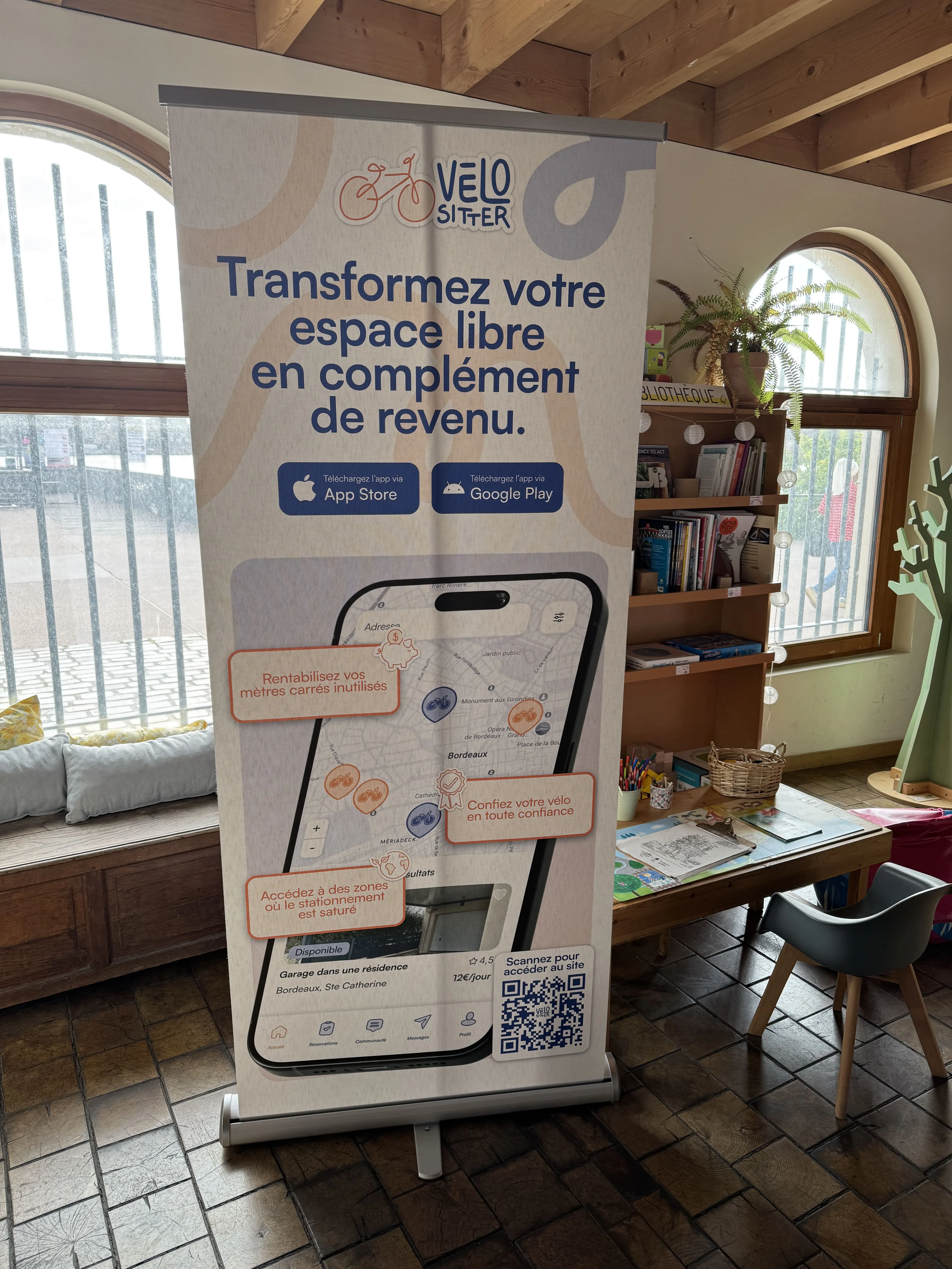 Affiche présentant application velositter