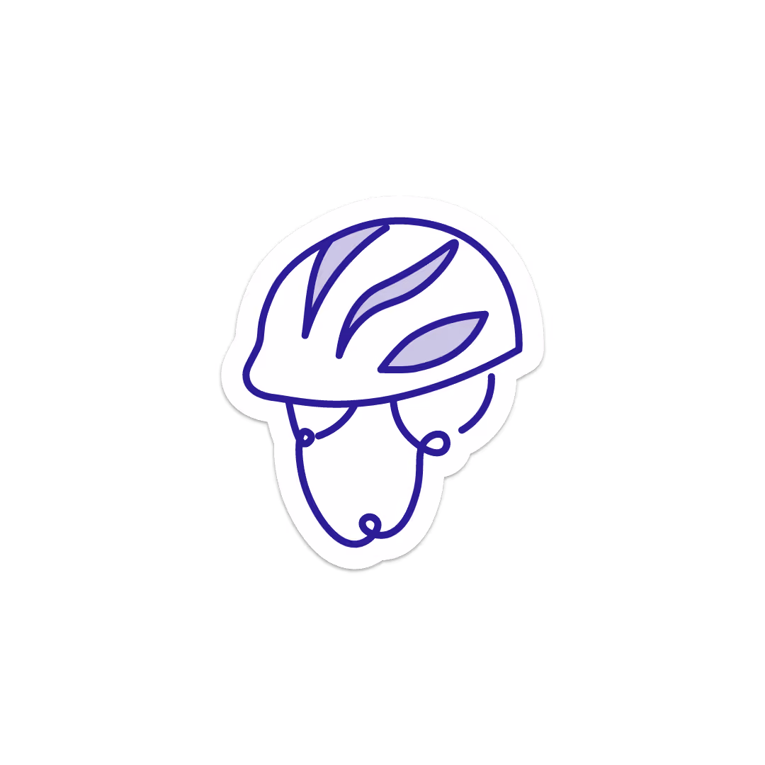 Illustration casque pour vélo