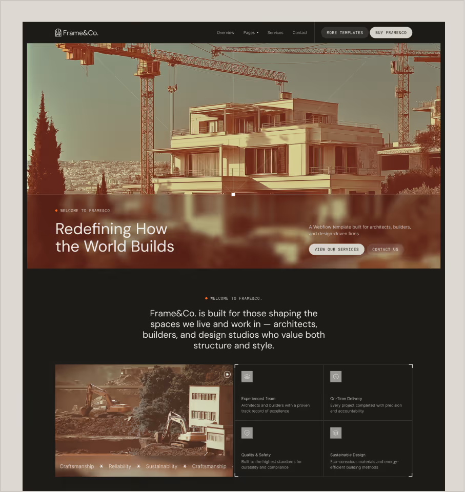 Architecture & Construction Webflow Template