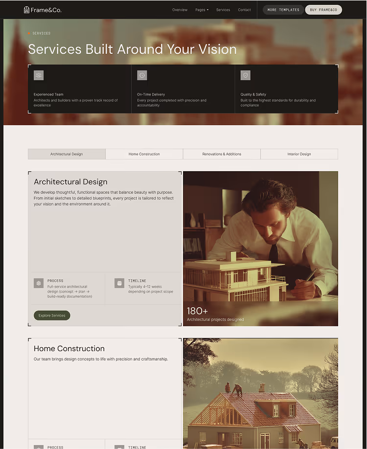 Architecture & Construction Webflow Template