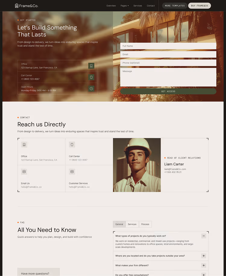Architecture & Construction Webflow Template