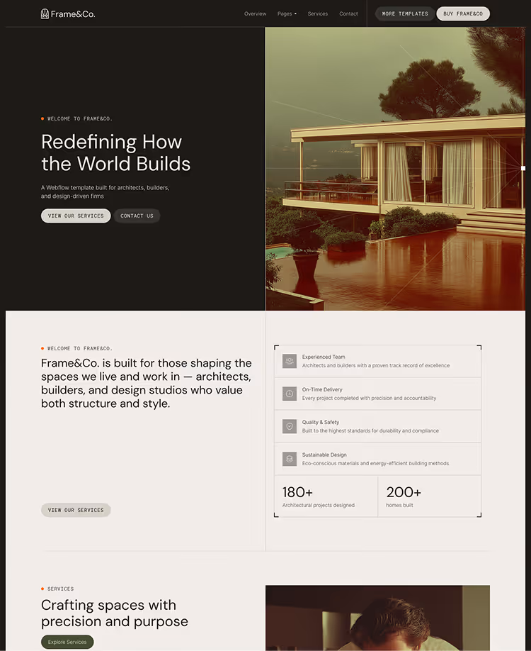 Architecture & Construction Webflow Template