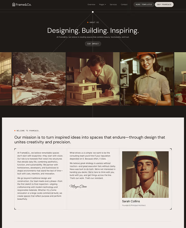 Architecture & Construction Webflow Template