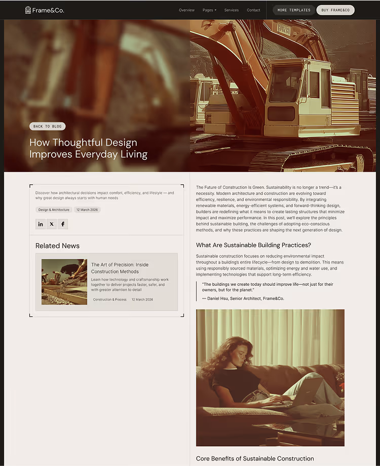 Architecture & Construction Webflow Template