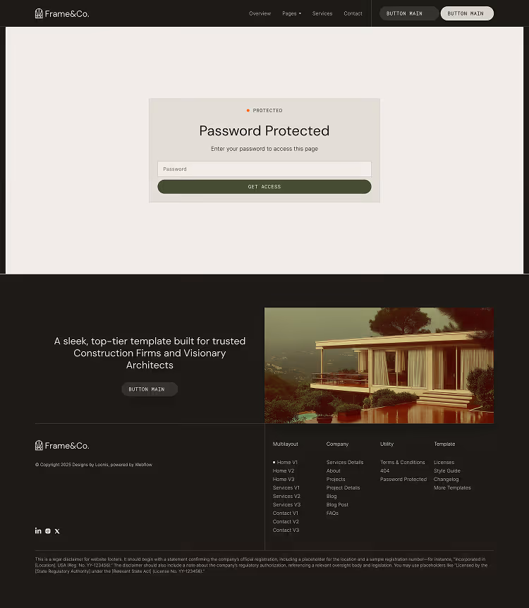 Architecture & Construction Webflow Template
