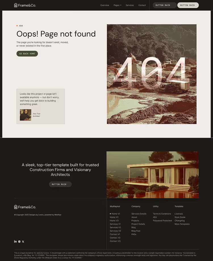 Architecture & Construction Webflow Template