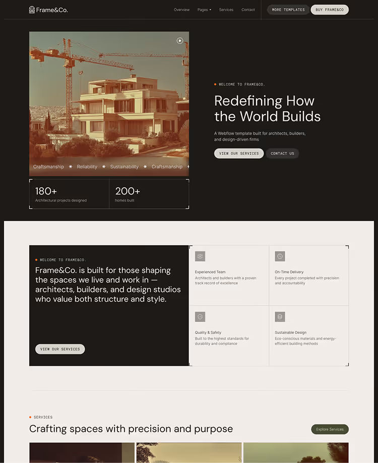 Architecture & Construction Webflow Template