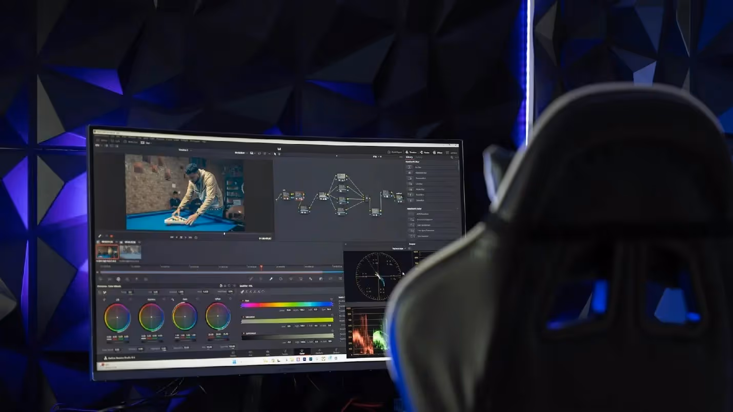 HDR video color grading workflow in professional post production software