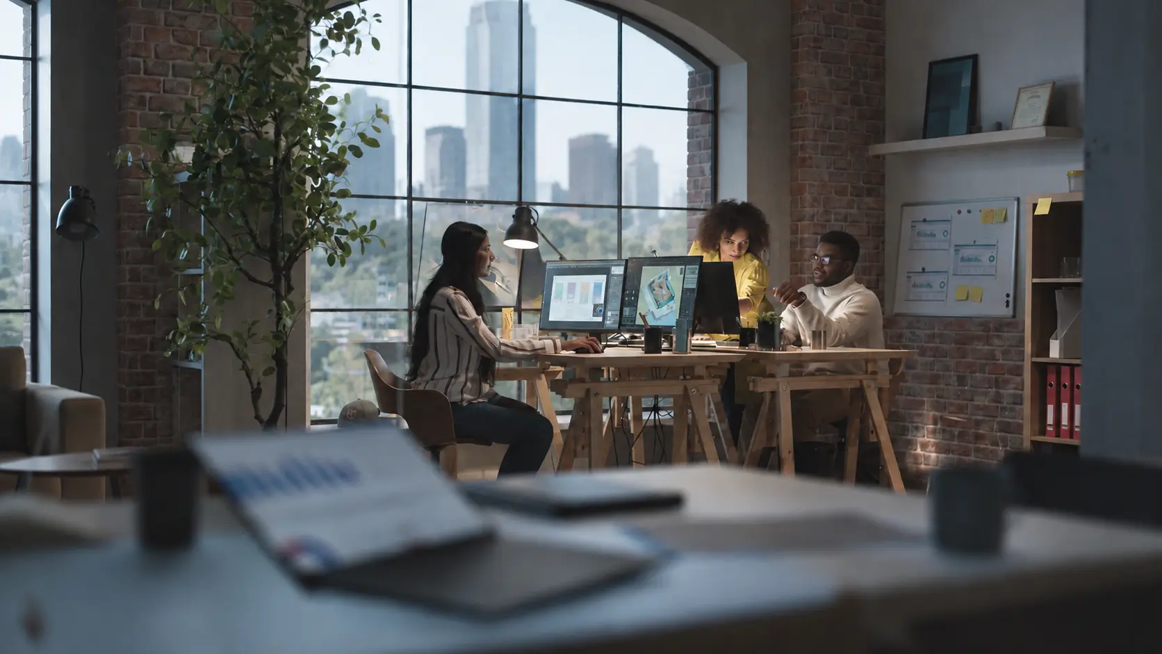 A B2B marketing team collaborating in a modern office, representing the high cost of confusing tactical execution with long-term strategy.