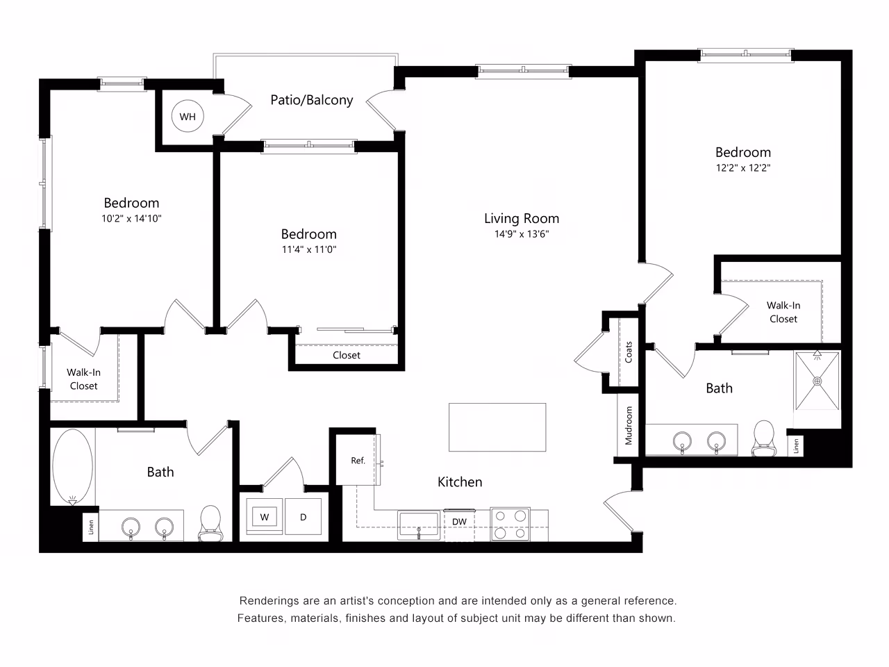 3 bedroom floor plan layout
