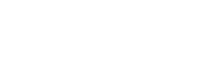Rapid7 company logo in white.