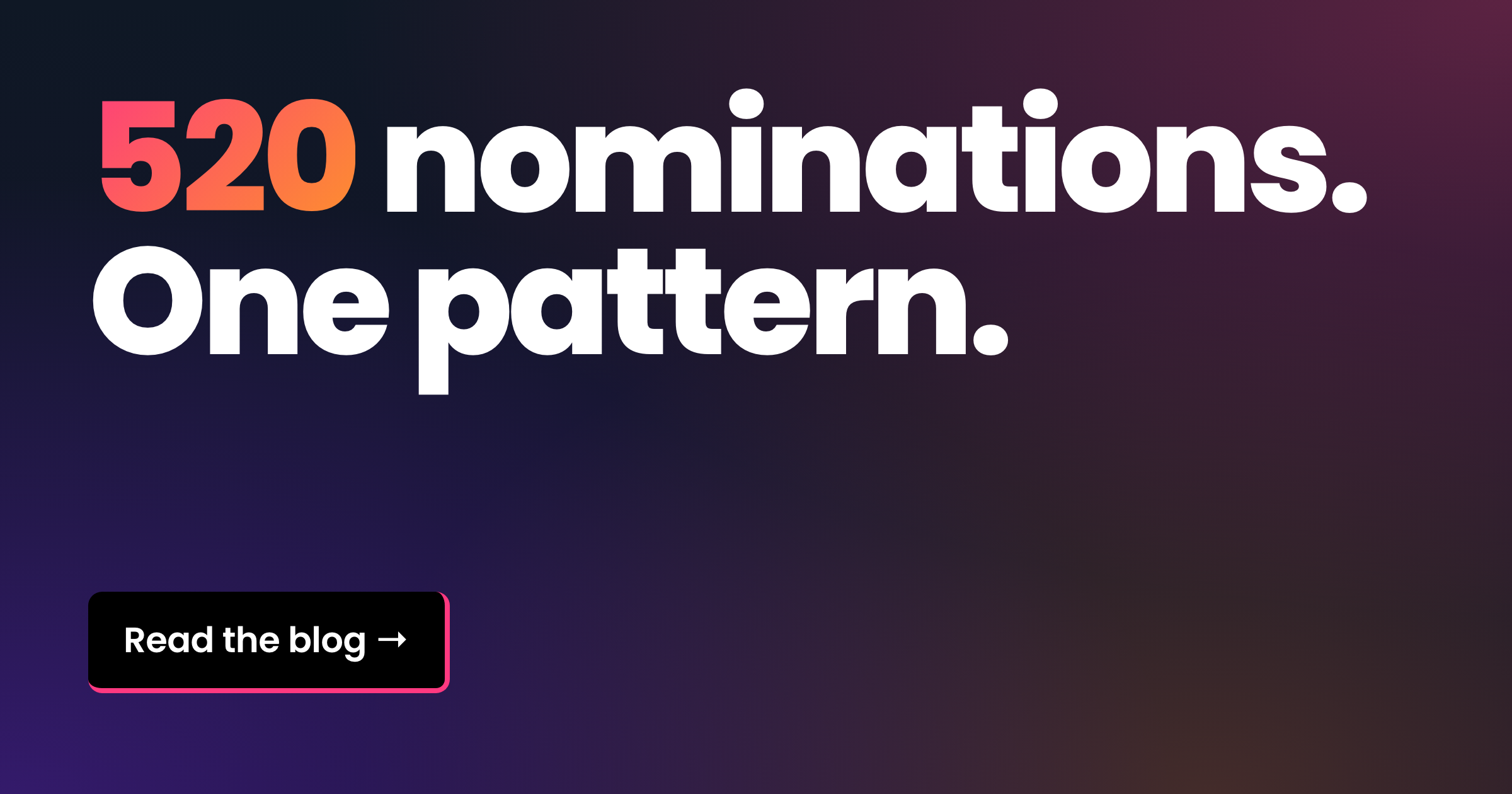 520 nominations. One pattern. Base AI on the TOP 100 CLG 2026.