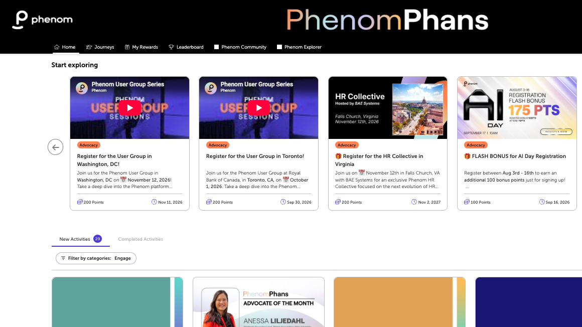 The Phenom Fans member home, built on Base AI