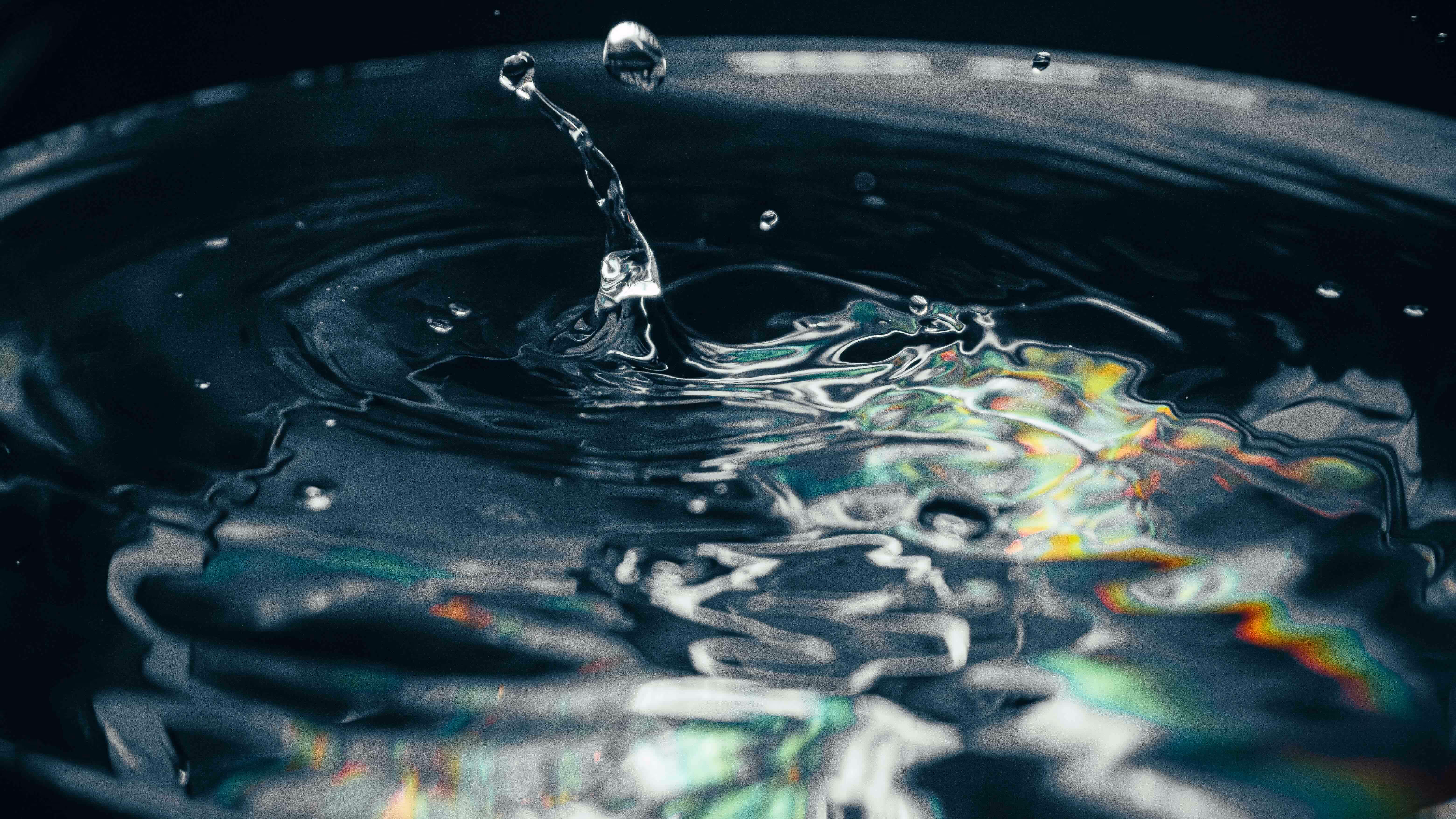 water droplet splash ripples out