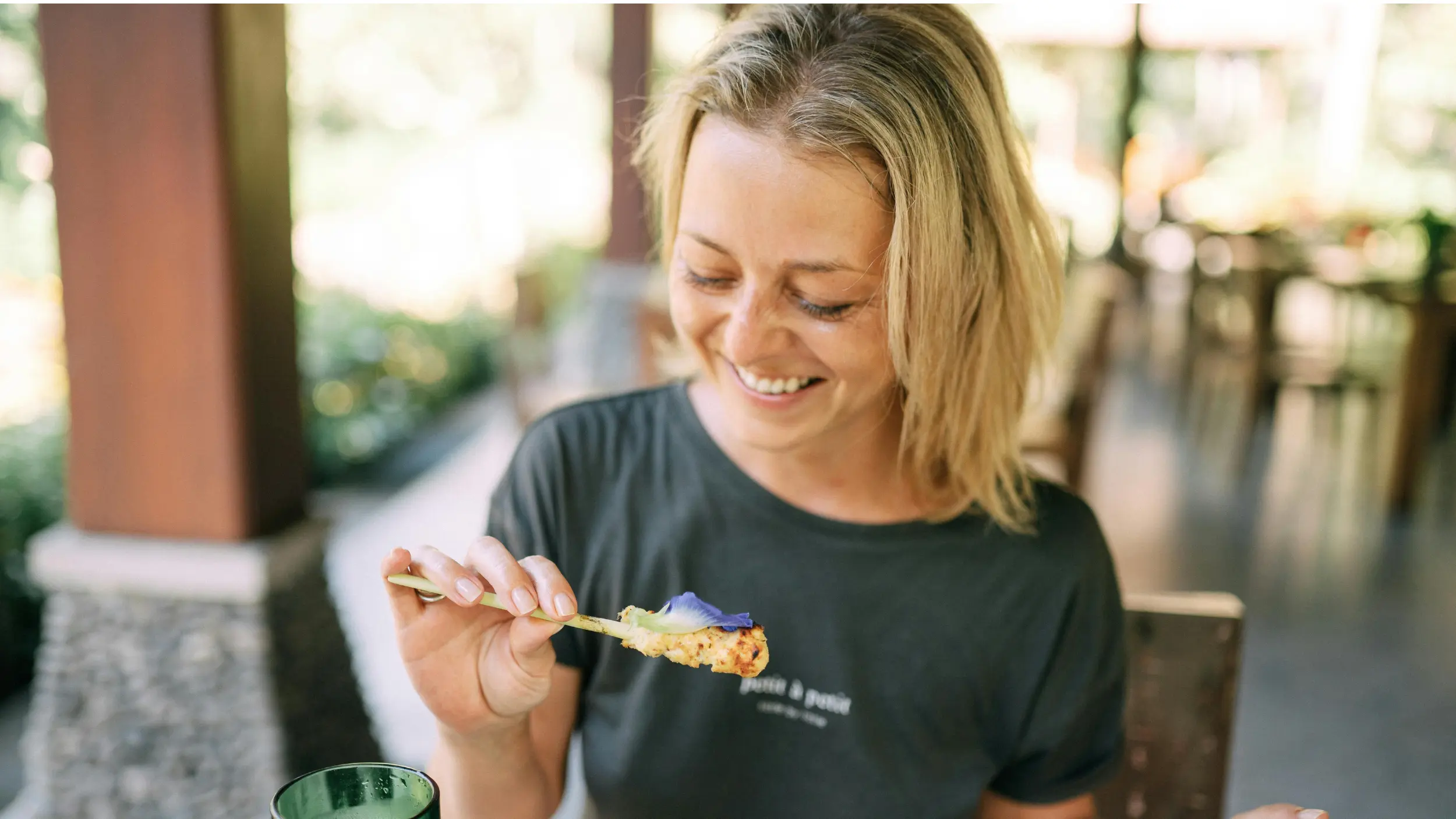 women eating high protein