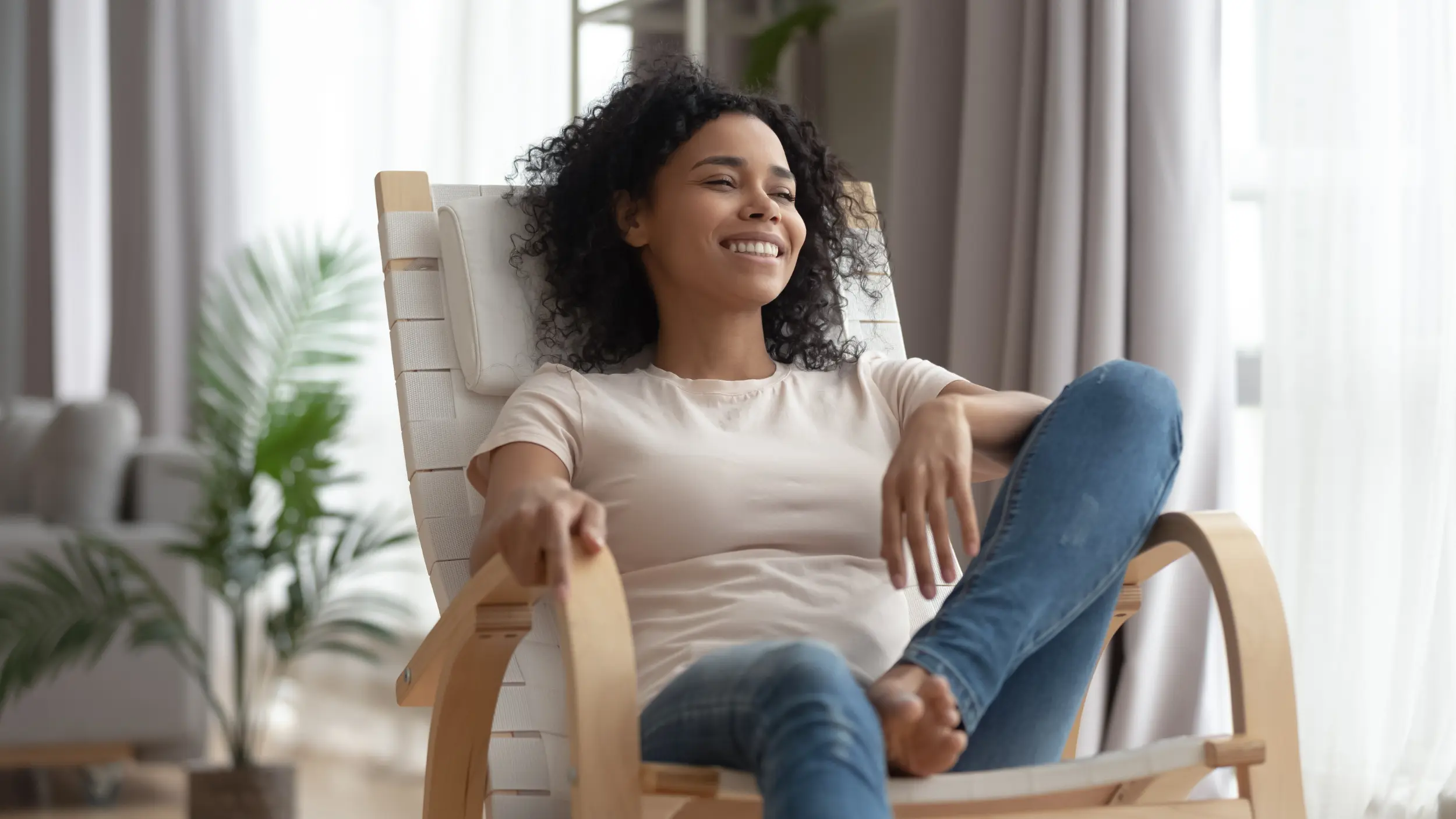 women with PMOS relaxing and calm