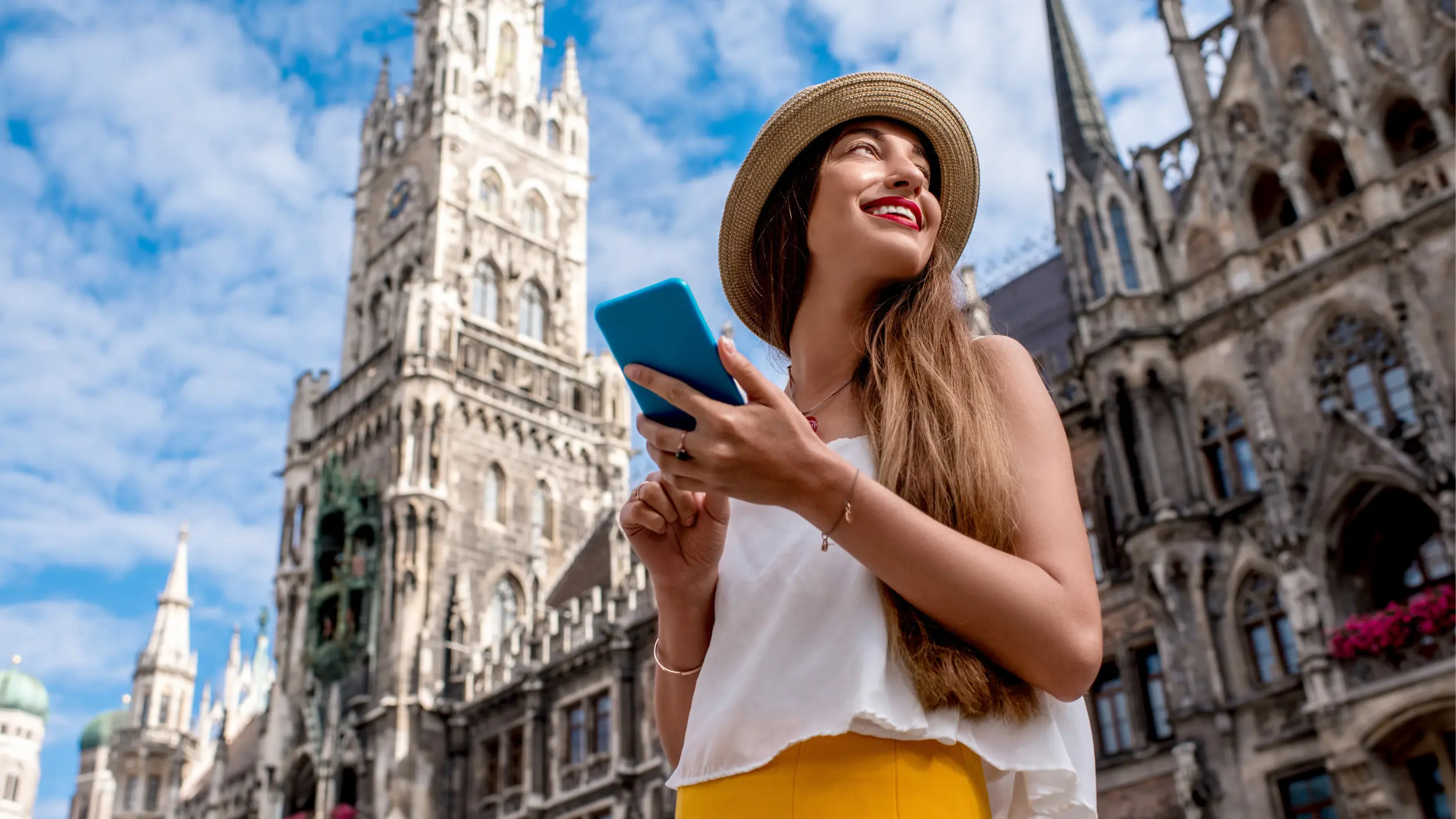 Prepared woman traveling