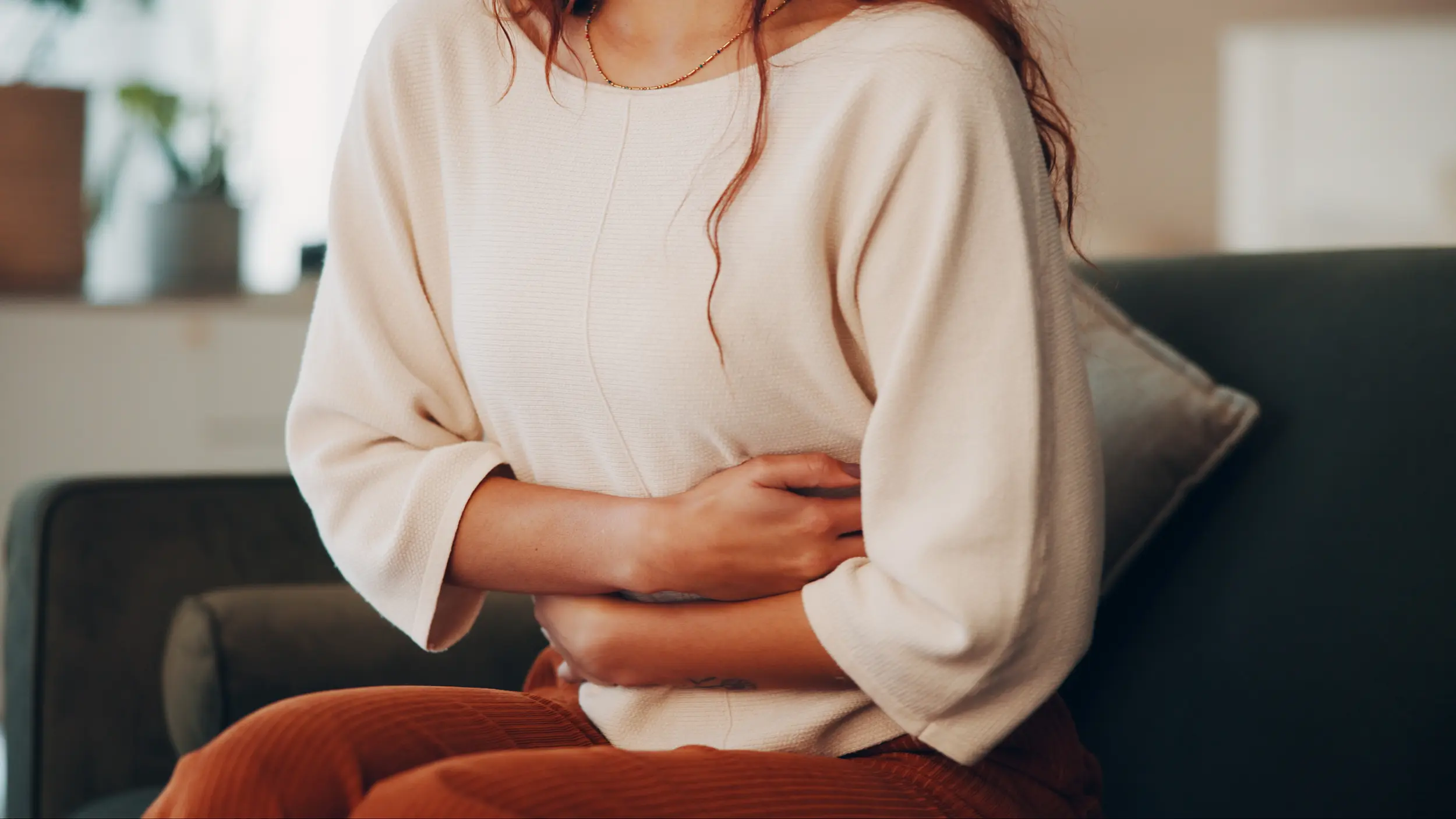 Woman experiencing bloating