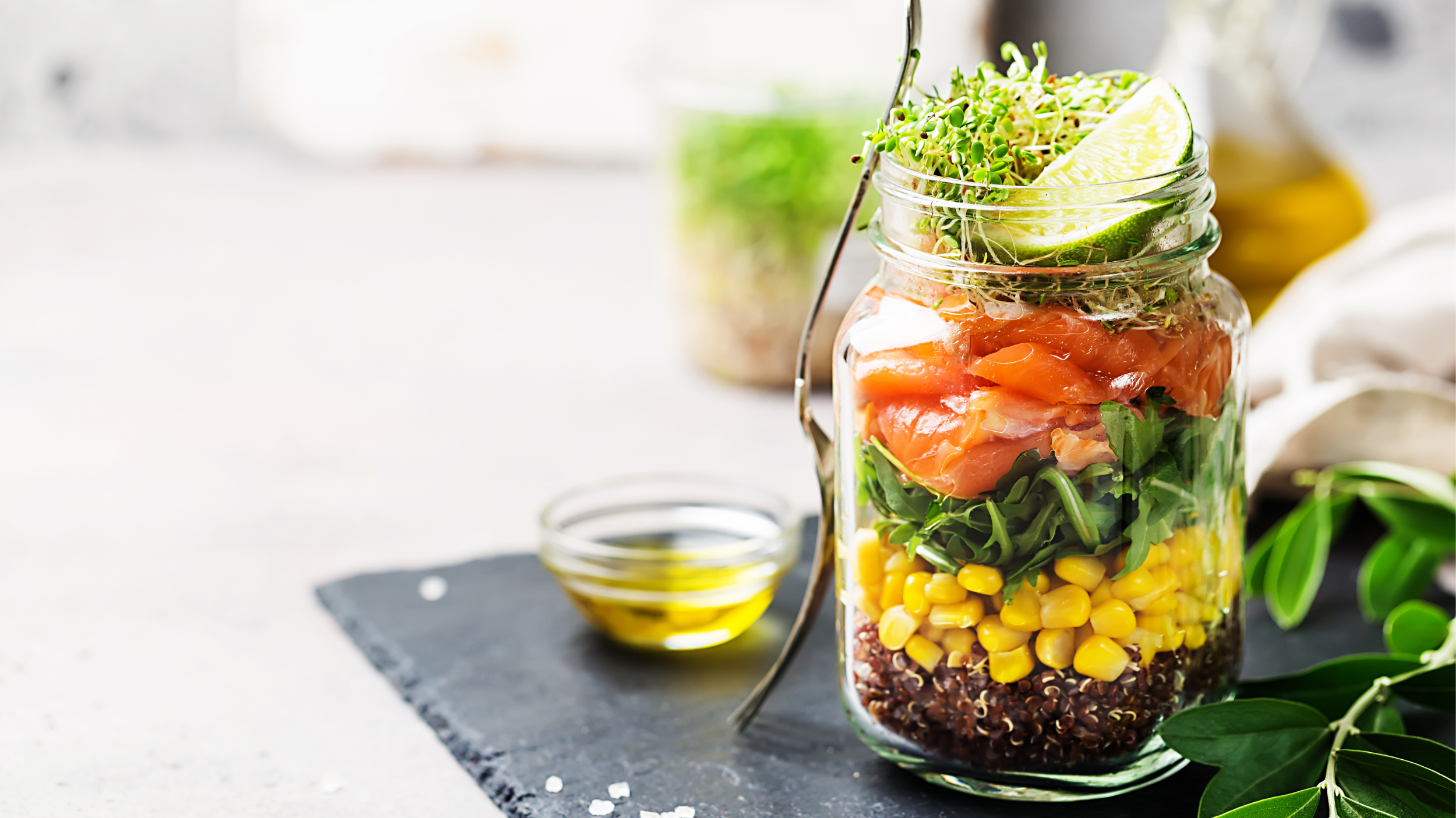 Salad in a jar meal prep