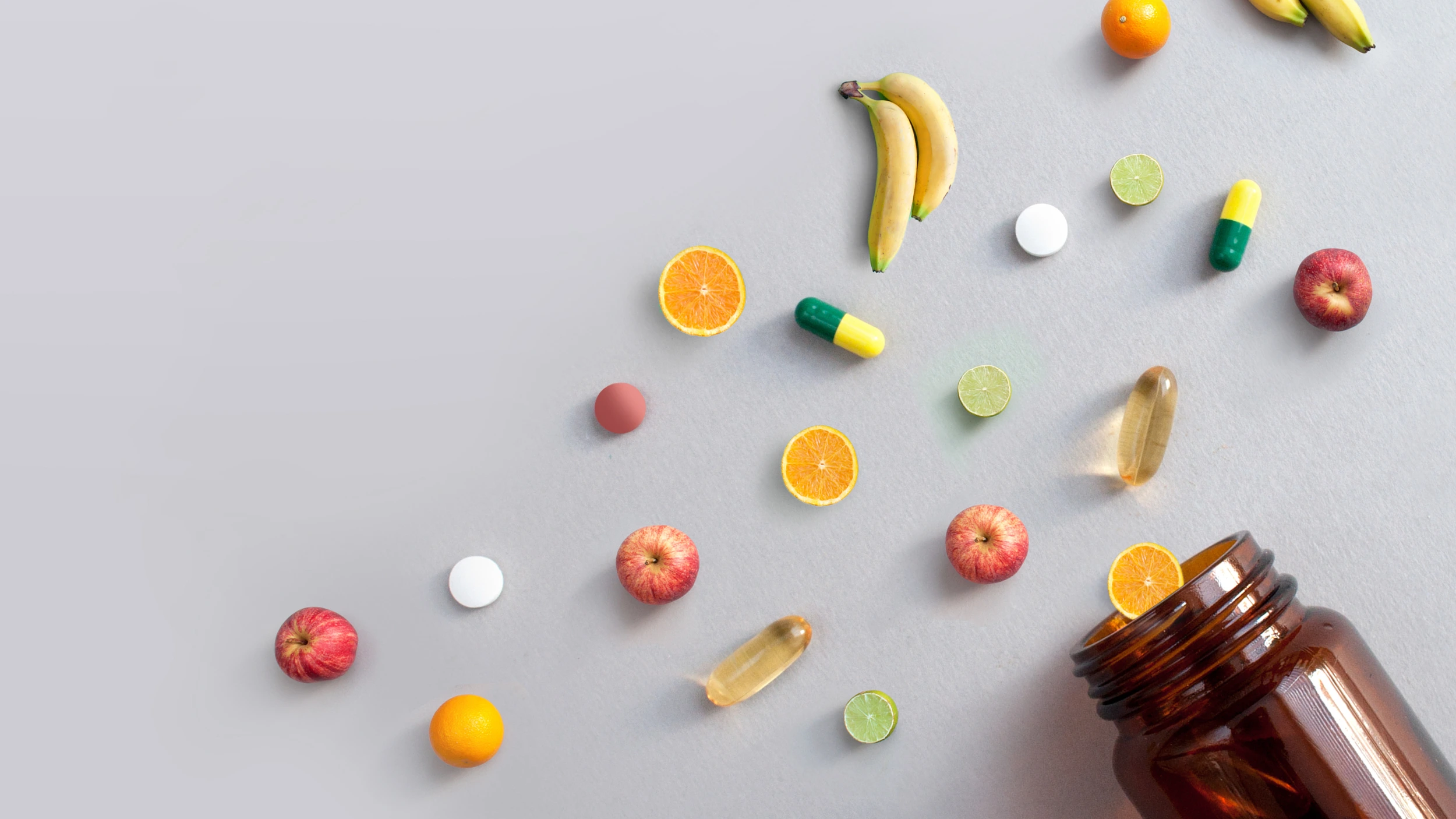 pill bottle containing healthy food