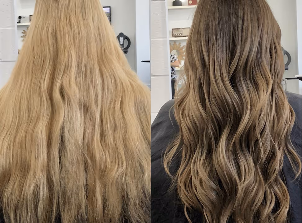 Moderne Haarfärbung mit natürlichen Farbverläufen