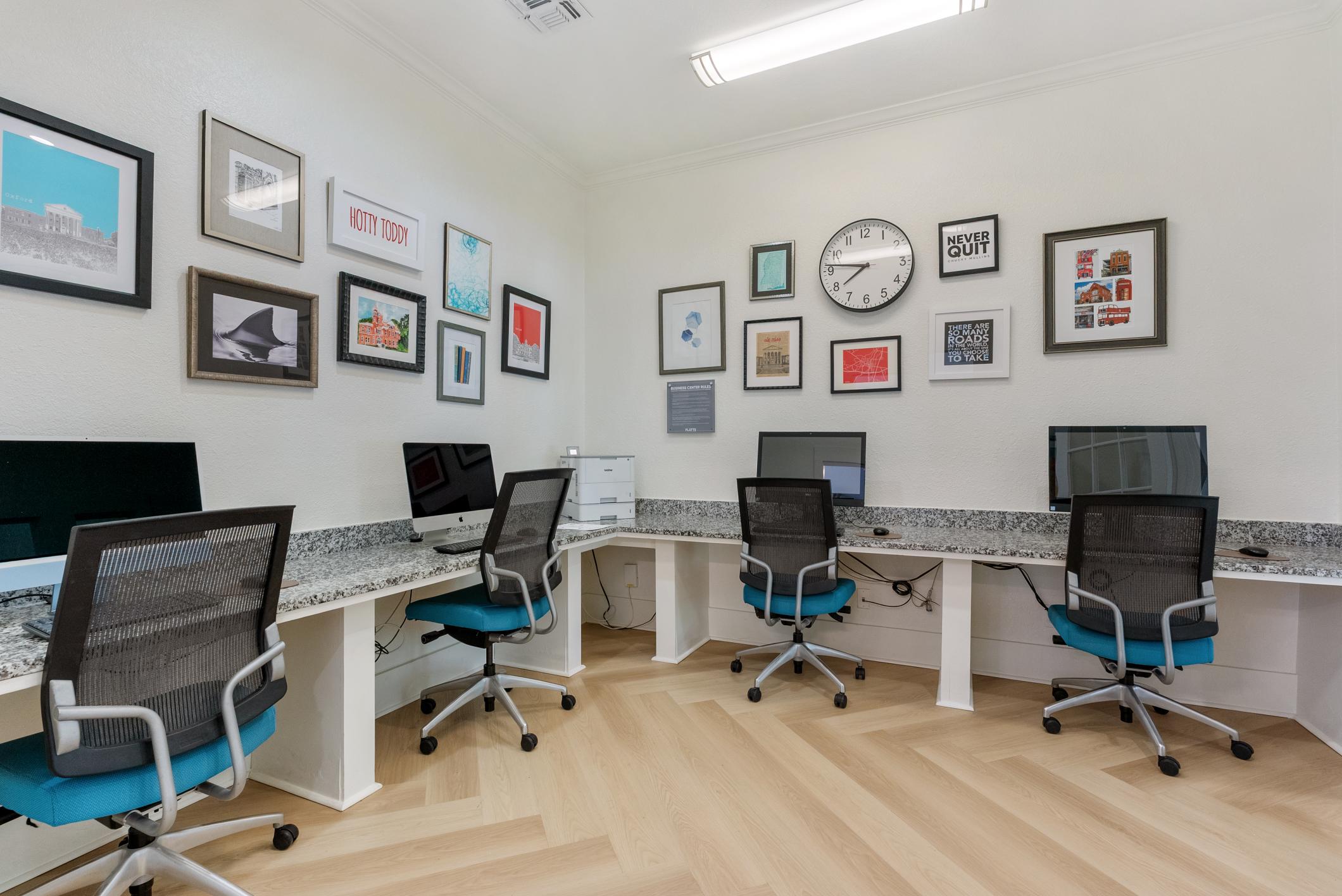 Working area with chairs