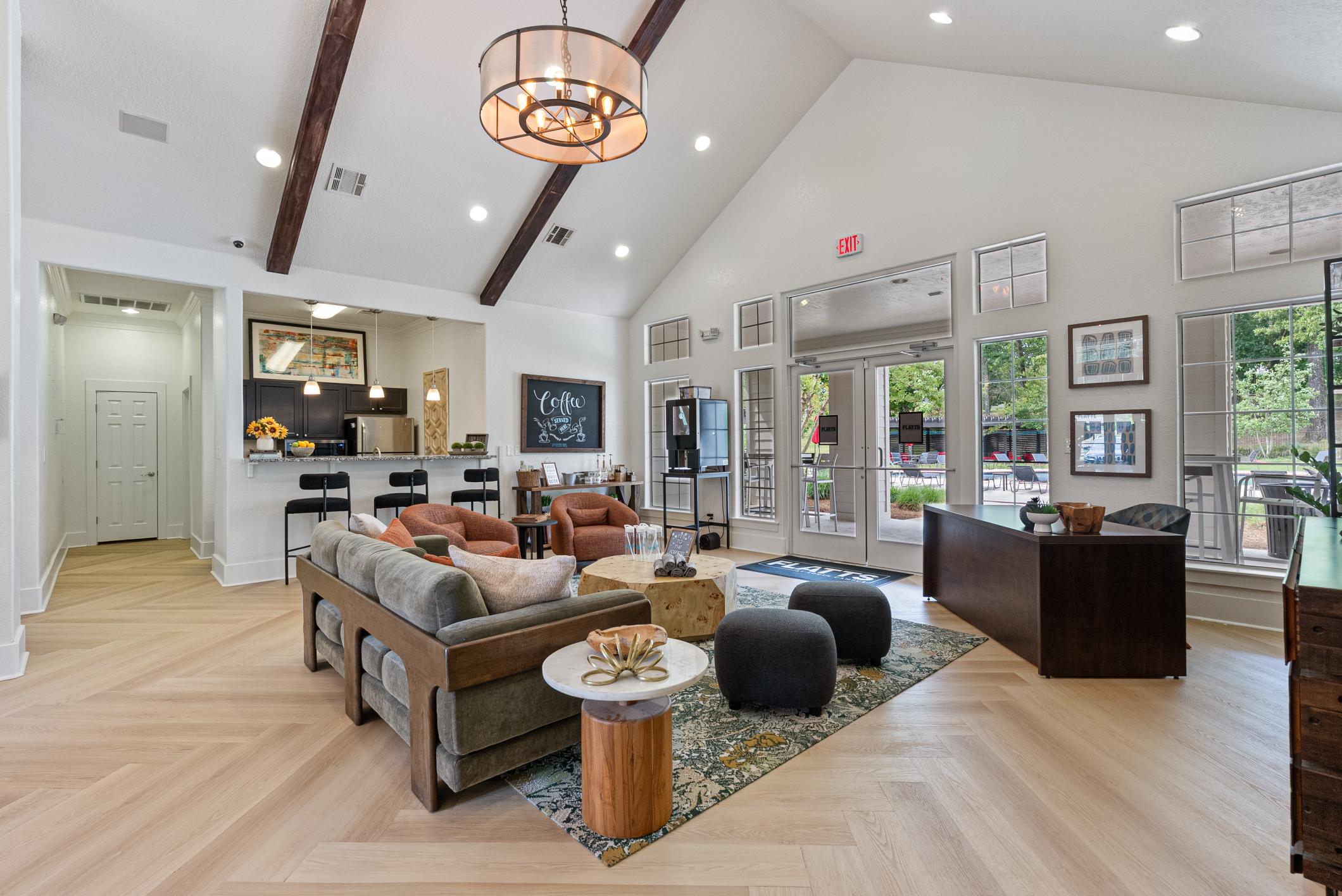 Lounge area with comfy couches