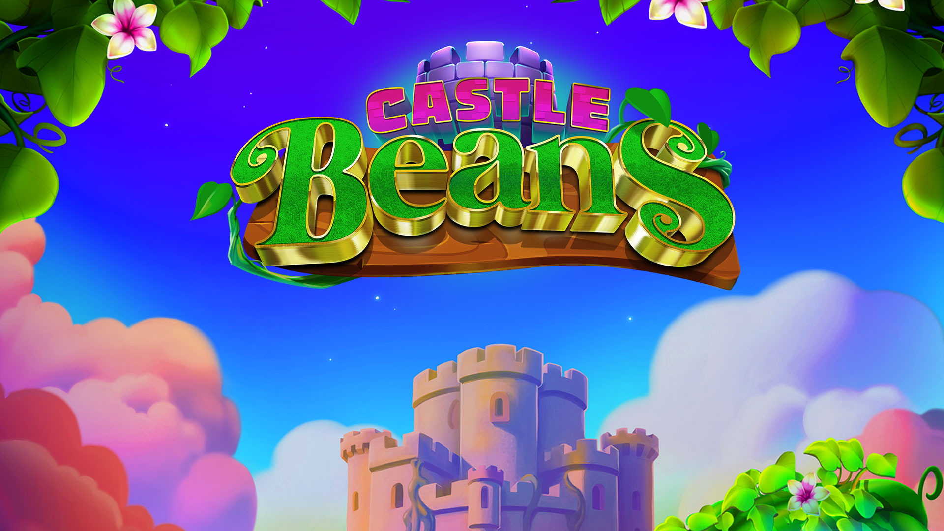 Thumbnail del juego Castle Beans de Bravo Games, mostrando la máquina de tragamonedas con temática medieval y colorida