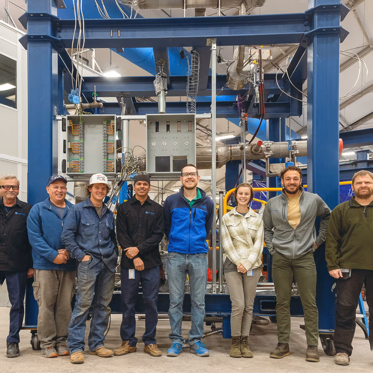 Indoor shot of some of our team