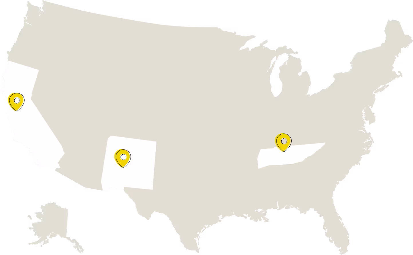 Map of locations