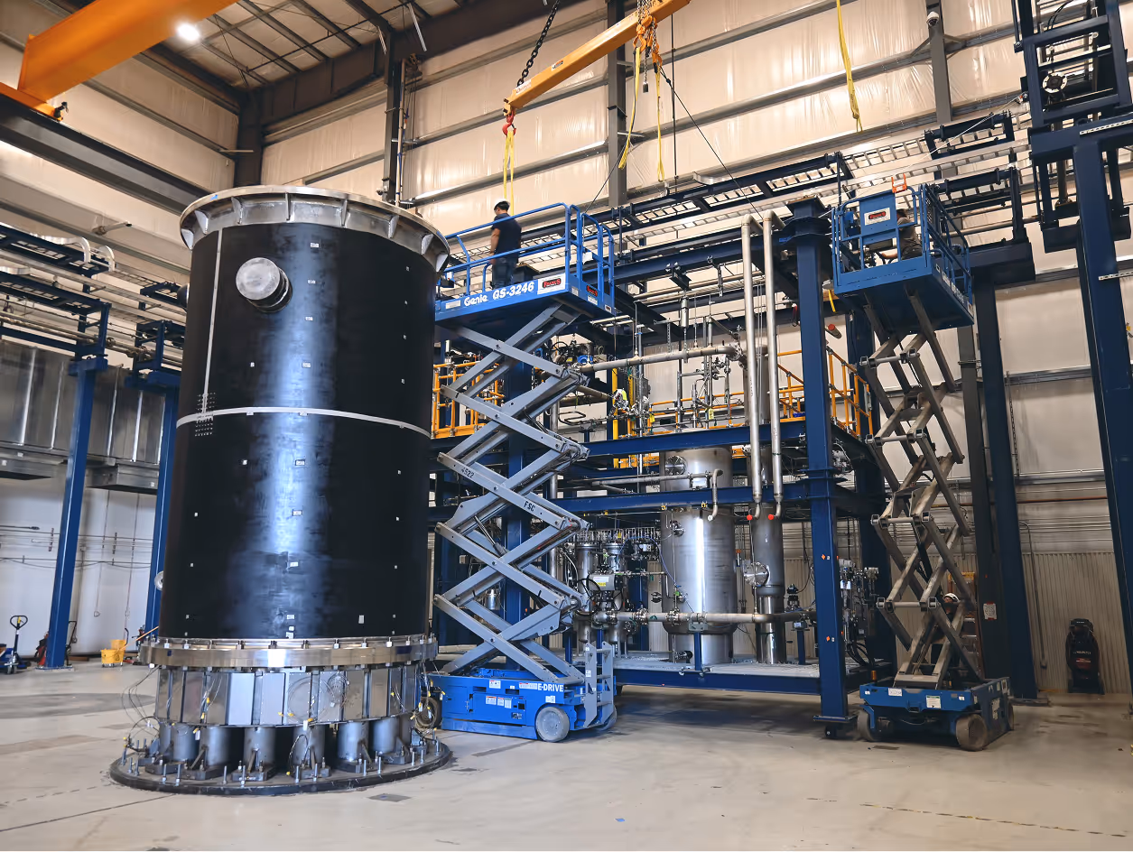 Photo of component being built in the warehouse