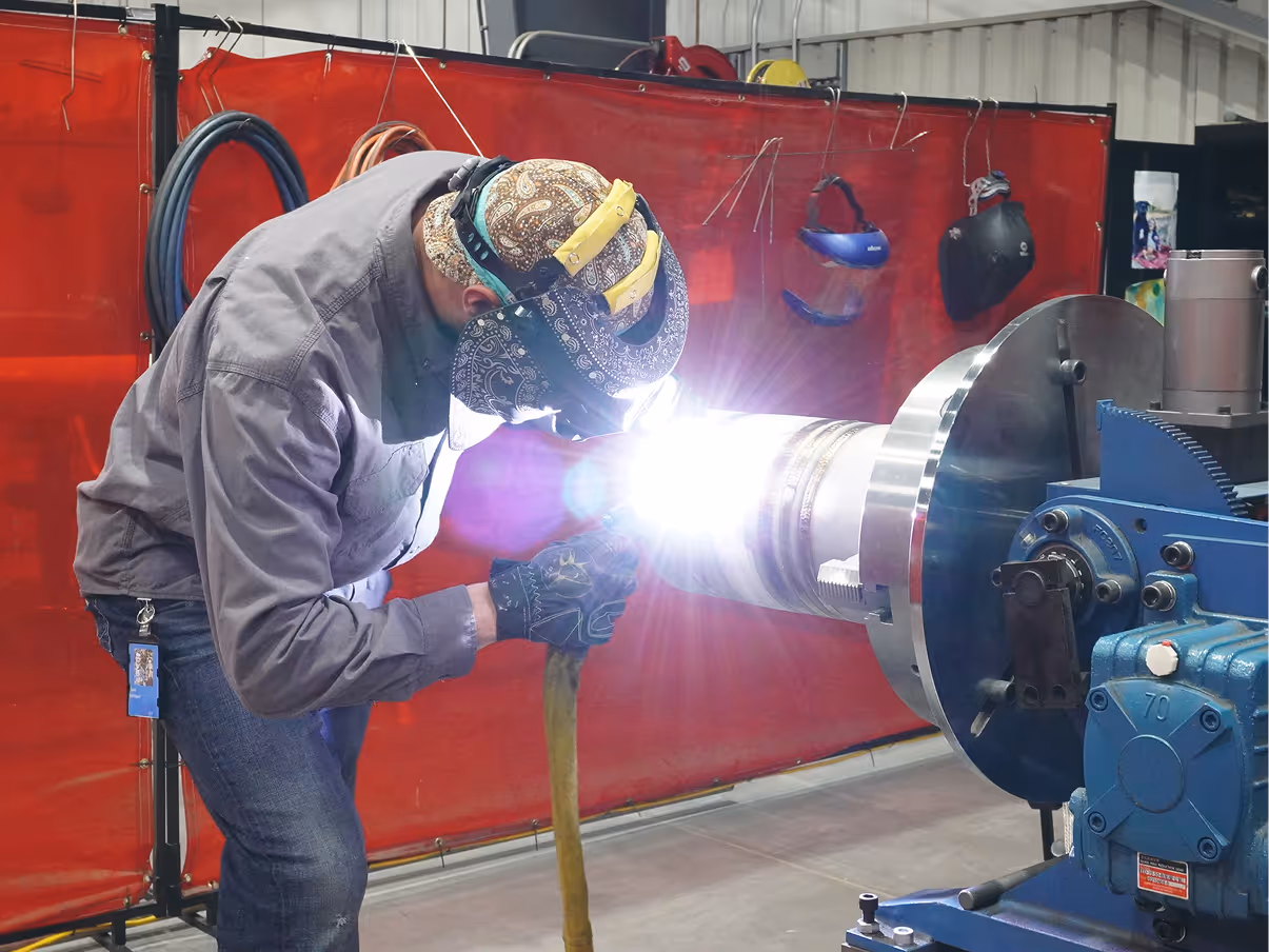 Worker welding component