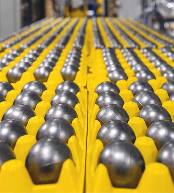 Trays of fuel balls
