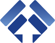 Abstract geometric design company motif.