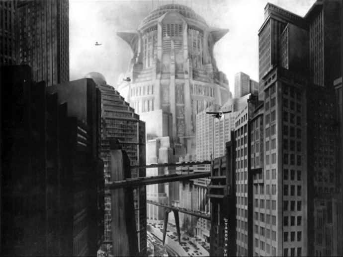 Fotograma de la película "Metrópolis" de Fritz Lang del año 1927.