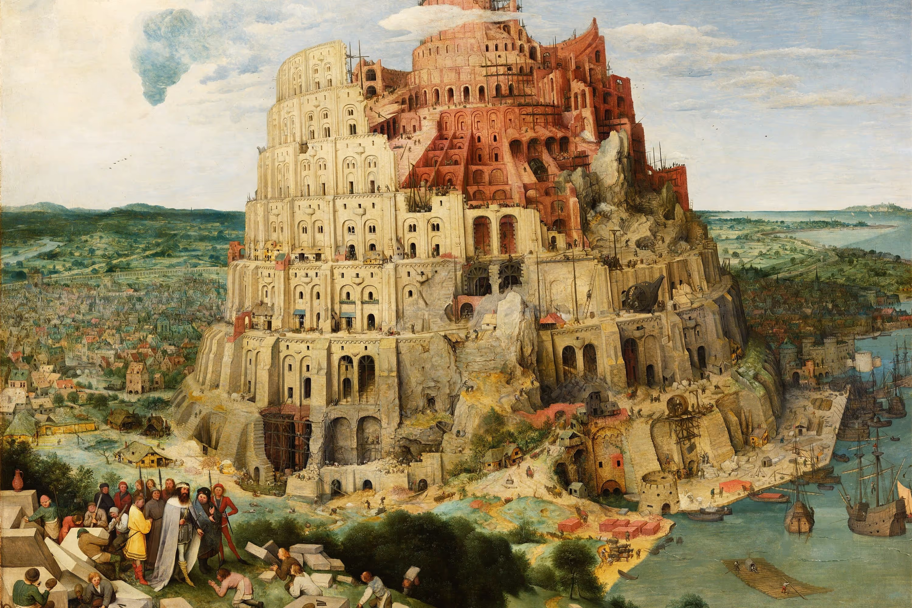 Pintura La Torre de Babel de Pieter Brueghel el Viejo del año 1563.