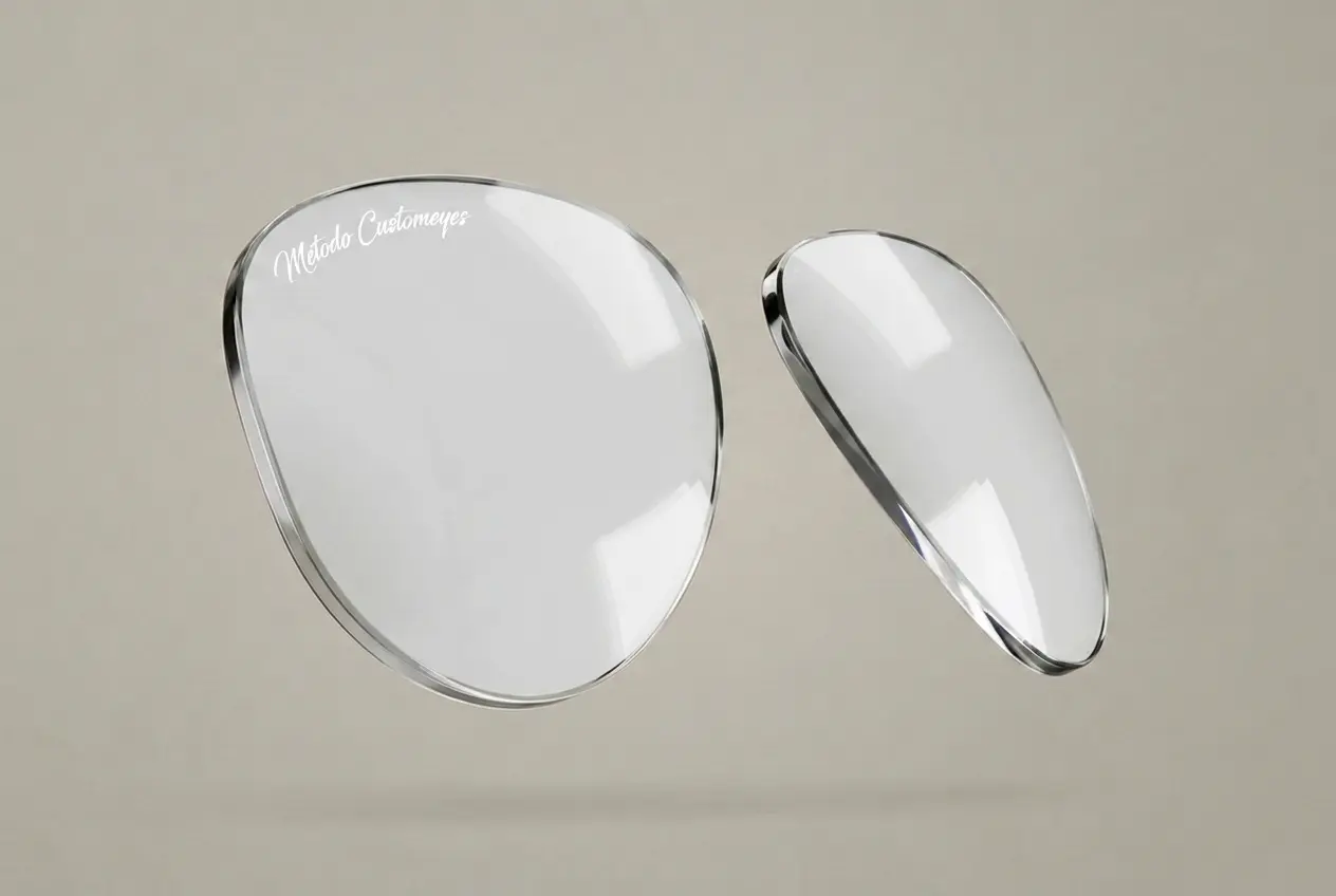 Lente da vista personalizzata con incisione Metodo Customeyes, lenti su misura Ottica del Borgo
