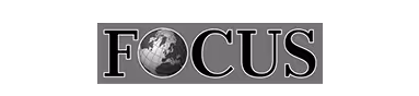 FOCUS logo with a globe inside the letter O.