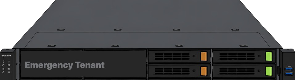 Azure Emergency Tenant – rack server representing cycura GmbH's rapid incident response service for Microsoft environments.