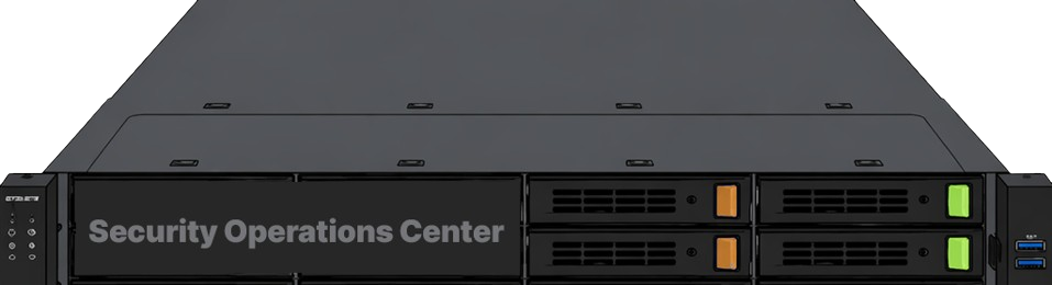 Security Operations Center (SOC) – rack server representing cycura GmbH's managed Microsoft threat detection and response service.