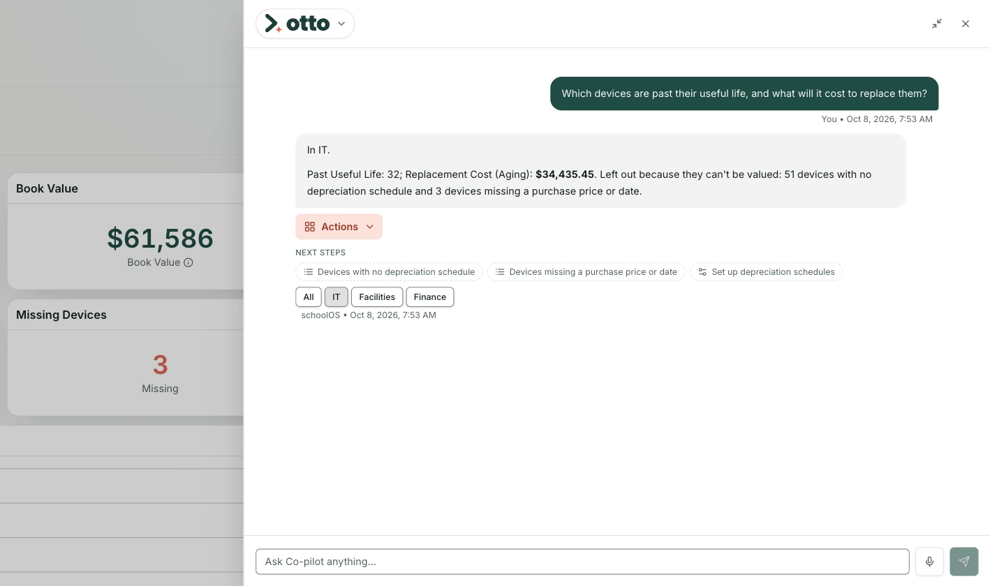 otto answering what it will cost to replace devices past their useful life