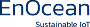 EnOcean text logo with the tagline Sustainable by innovation below it.