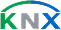 KNX logo with green, white, and blue letters on a white background.
