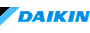 Daikin company logo with stylized blue text and a swoosh design.
